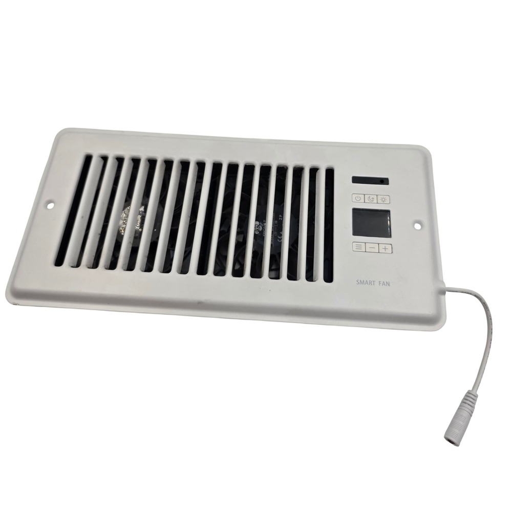 Howeall Smart Fan Register Booster Fan 4x10 White HW-410-WT-VFSR Floor Vent O4